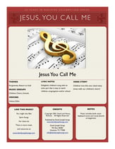 Jesus, You Call Me Unison choral sheet music cover